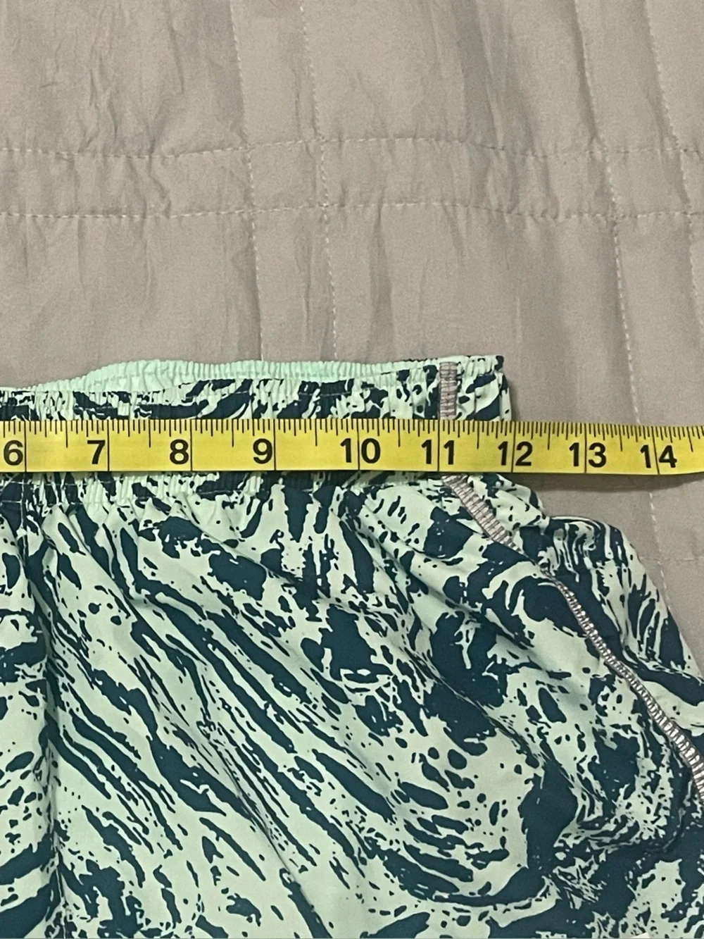 Nike Mint and Teal Marble-Print Athletic Shorts